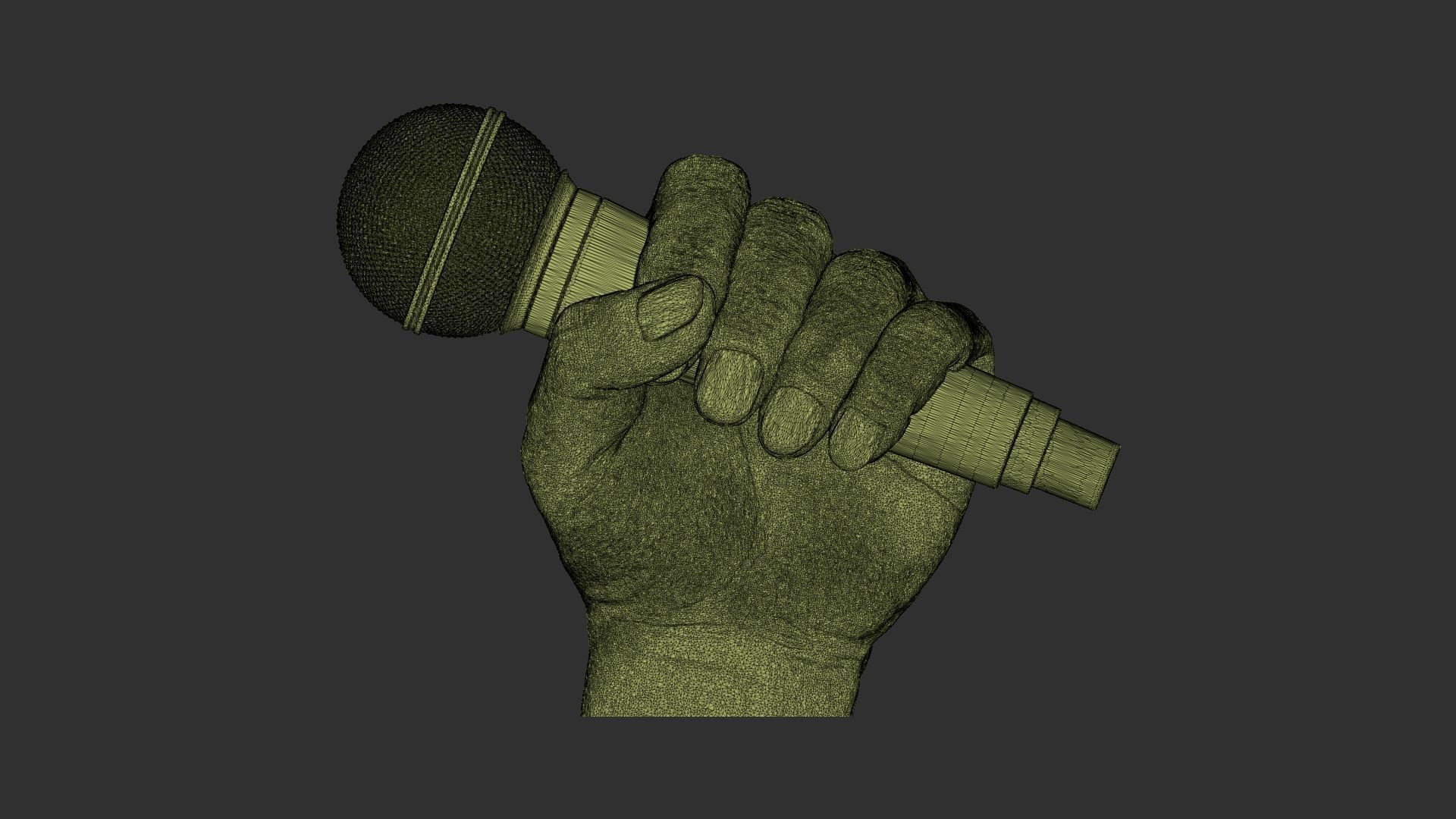 Microphone Trophy 3D print model_14