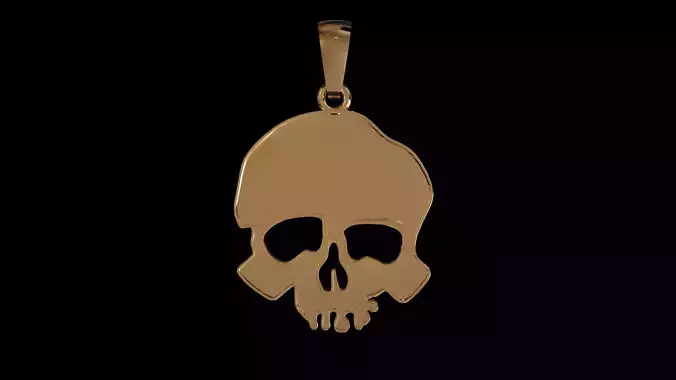 halloween skull pendant