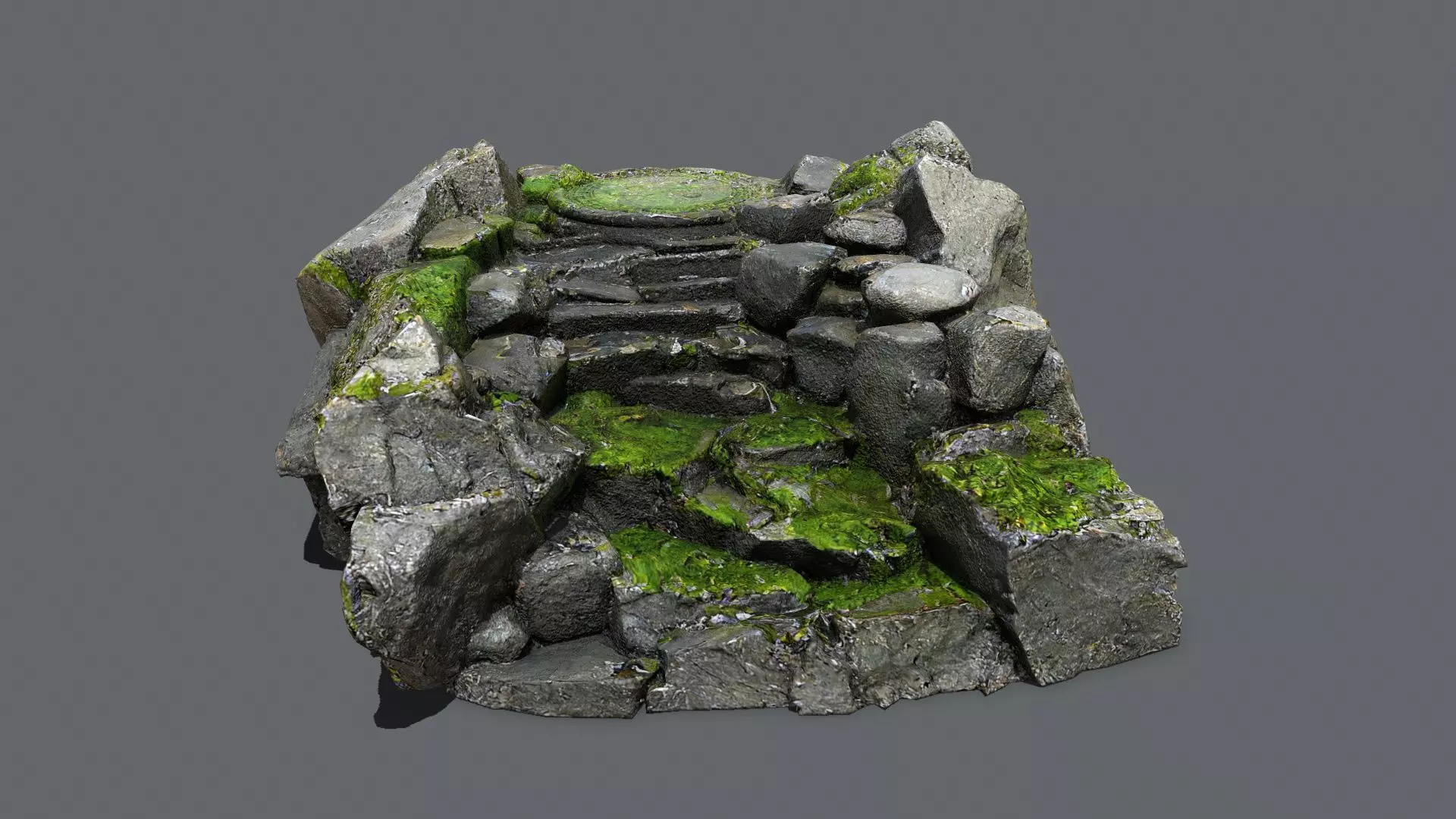 old temple Low-poly 3D model_0