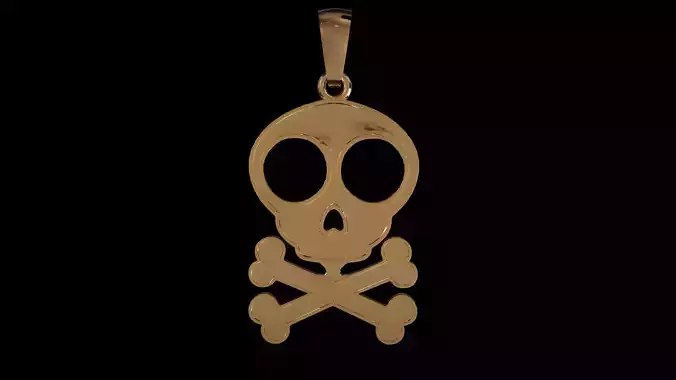 halloween skull pendant