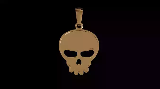 halloween skull pendant