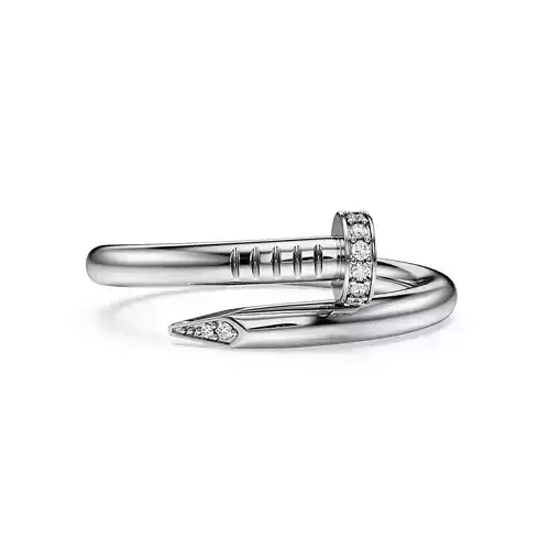 Nail ring  with diamonds TDR002