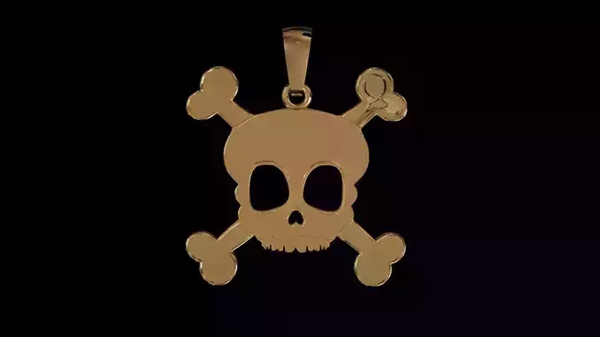 halloween skull pendant