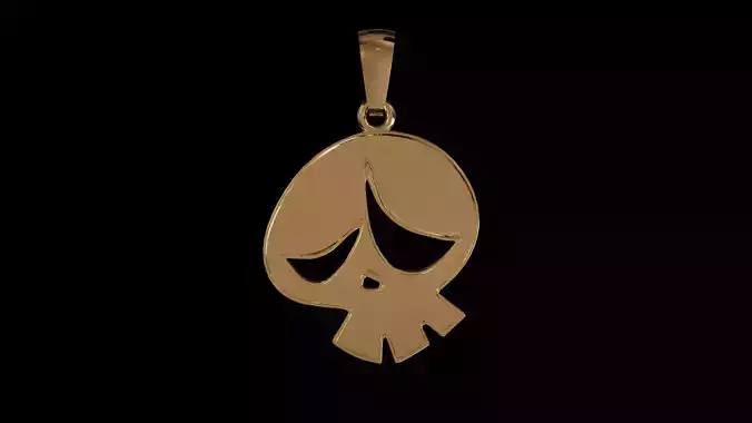 halloween skull pendant