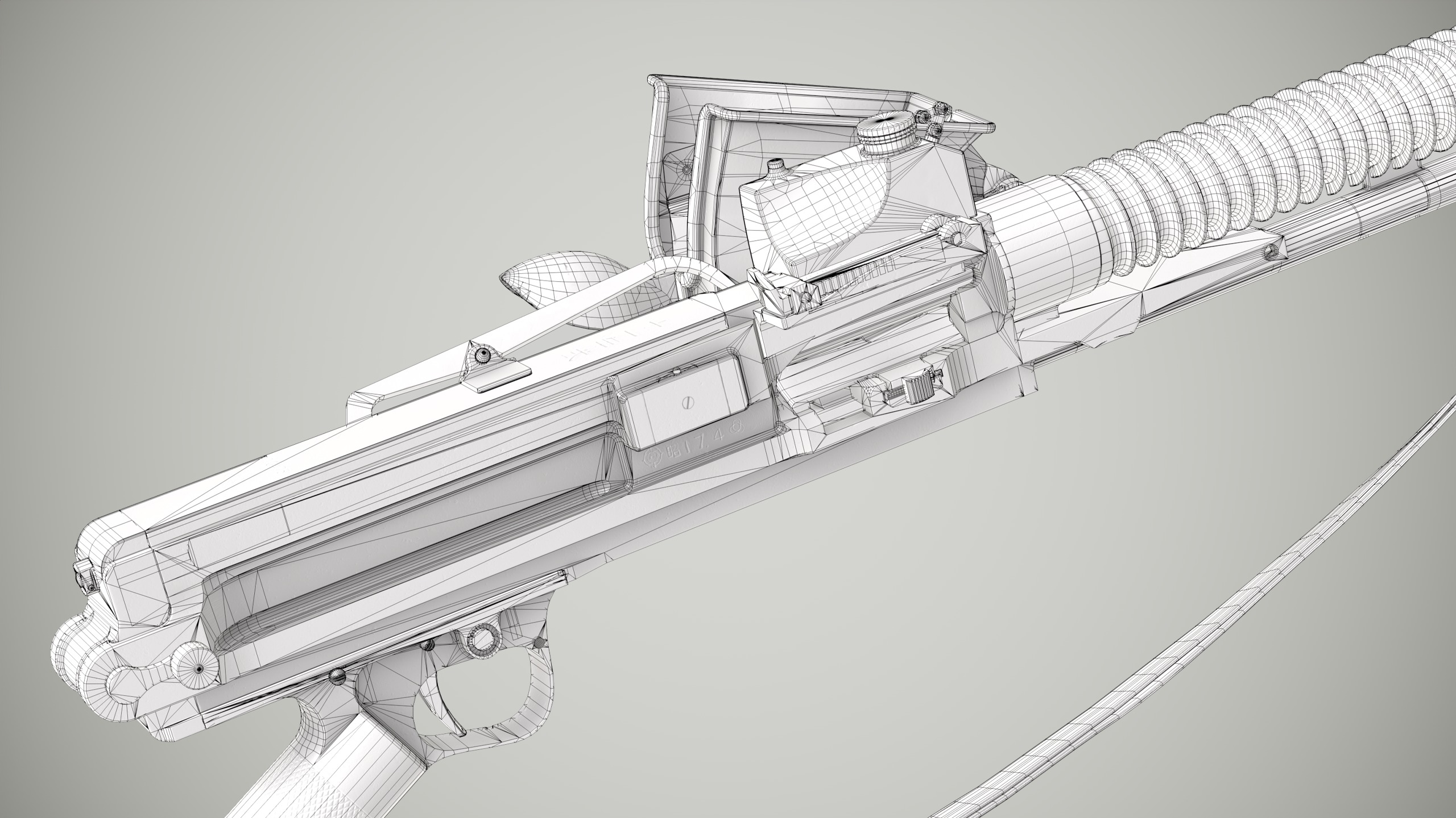 Type 11 Light Machine Gun Low-poly 3D model_19