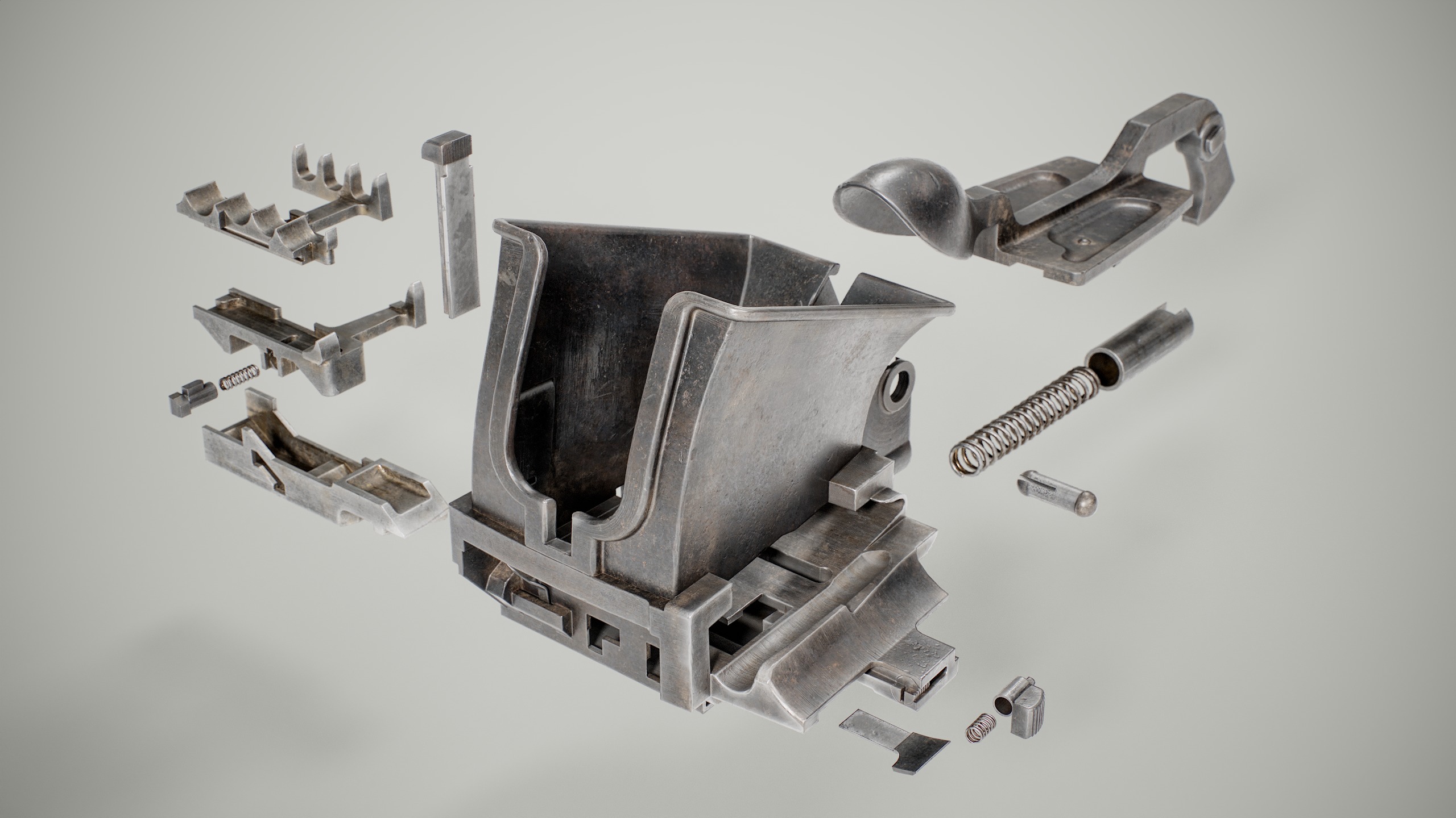 Type 11 Light Machine Gun Low-poly 3D model_13