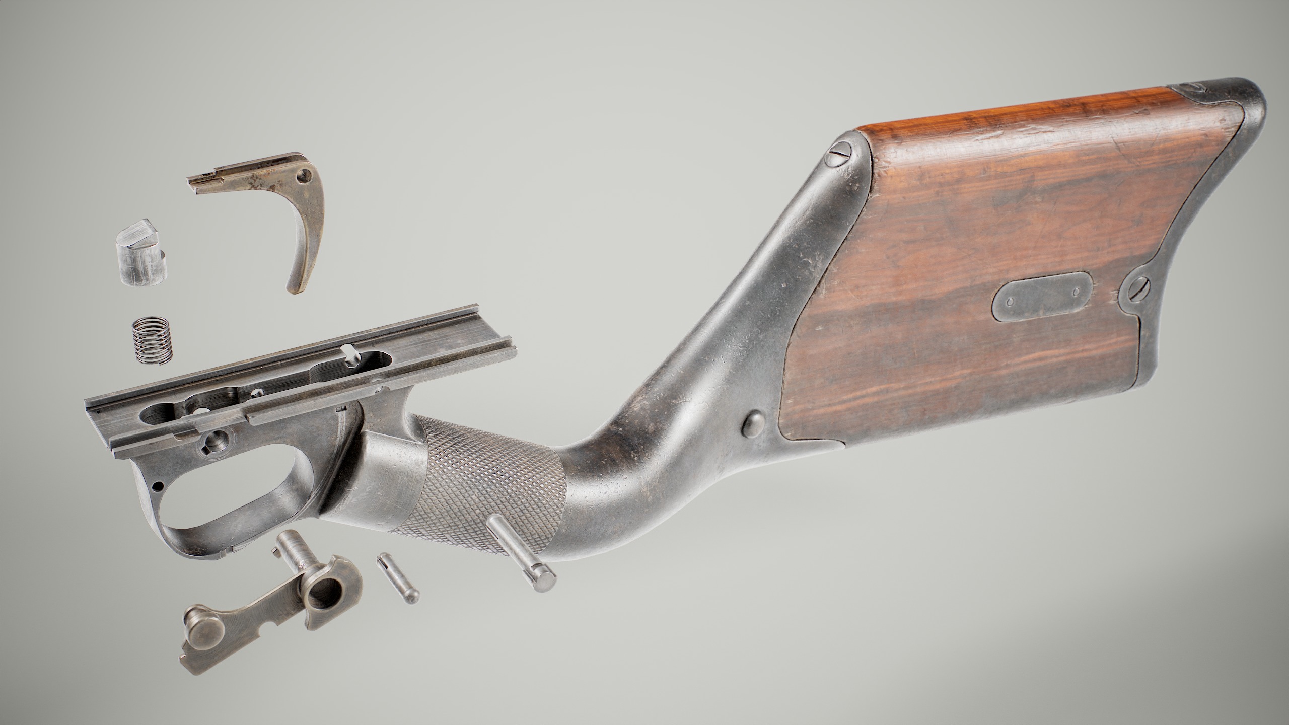 Type 11 Light Machine Gun Low-poly 3D model_12