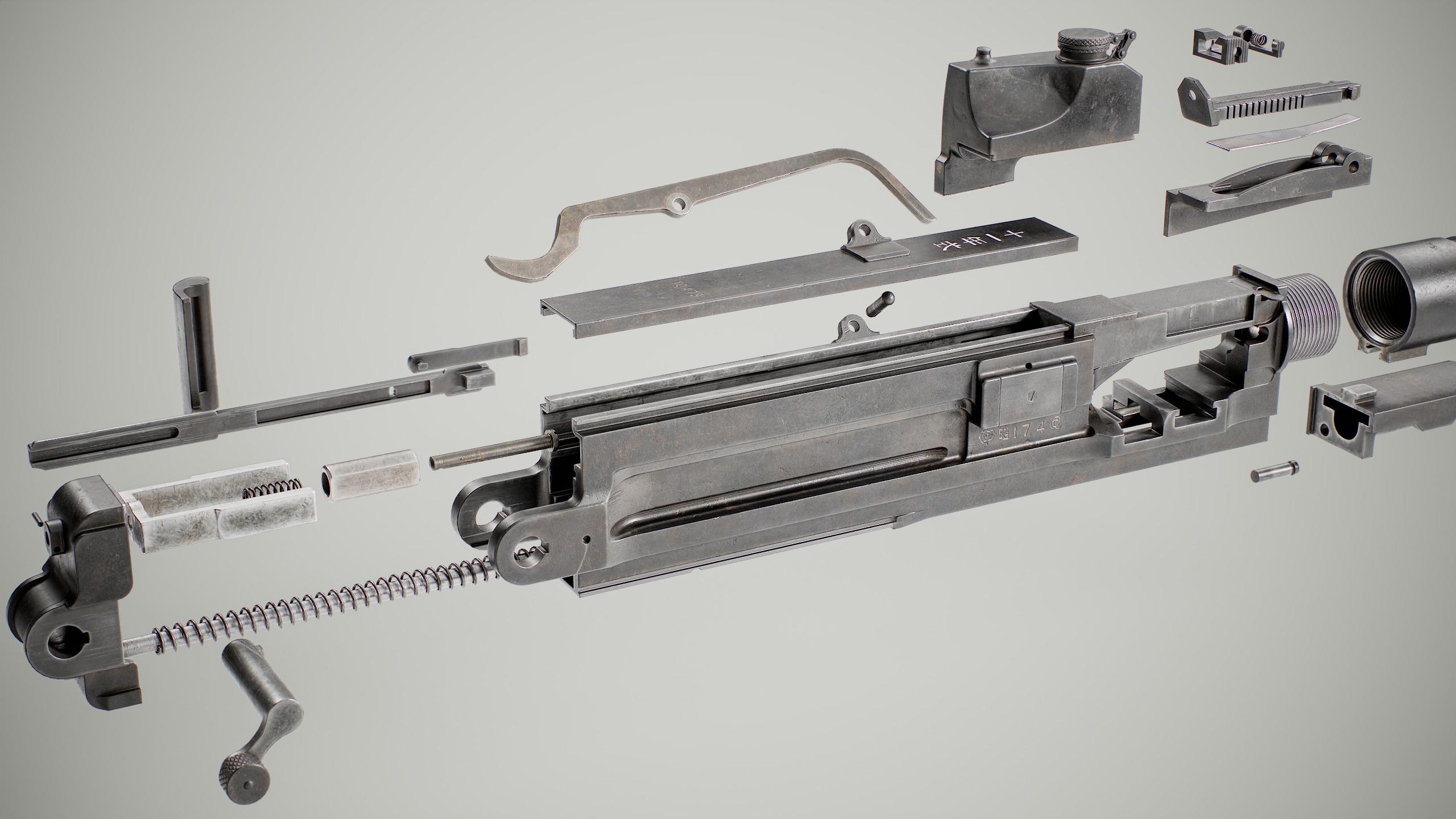 Type 11 Light Machine Gun Low-poly 3D model_15