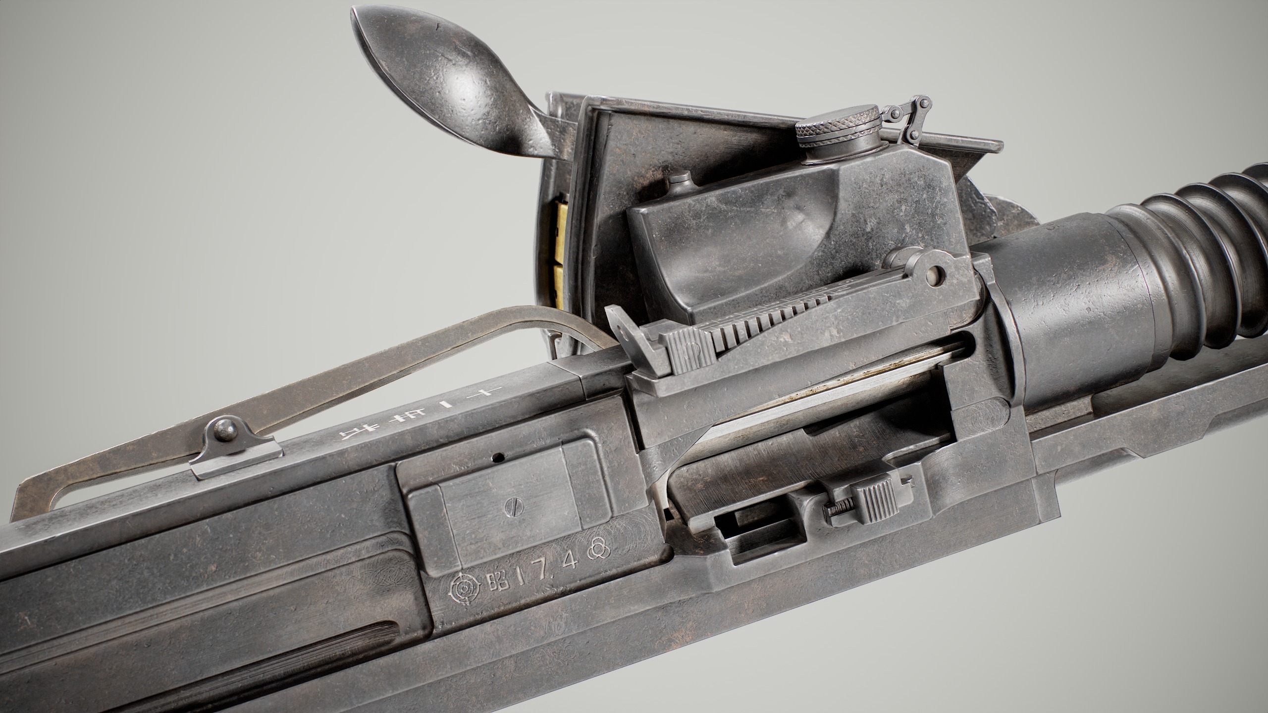 Type 11 Light Machine Gun Low-poly 3D model_5