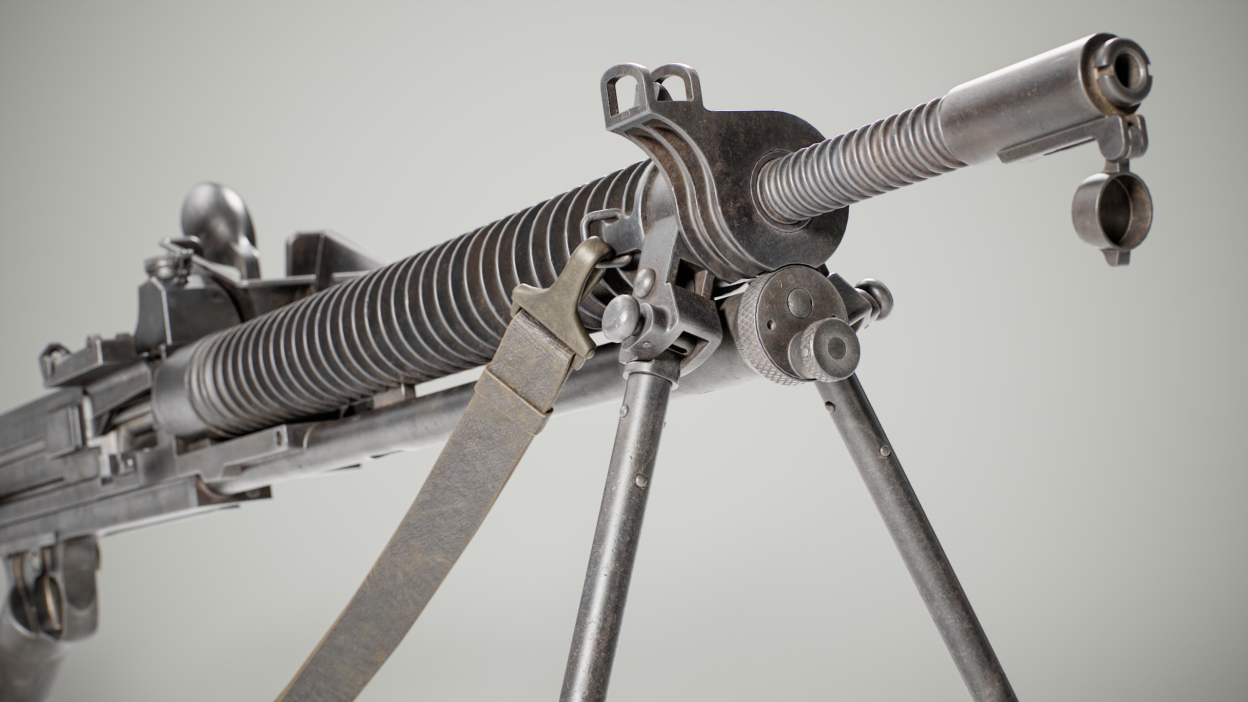 Type 11 Light Machine Gun Low-poly 3D model_4