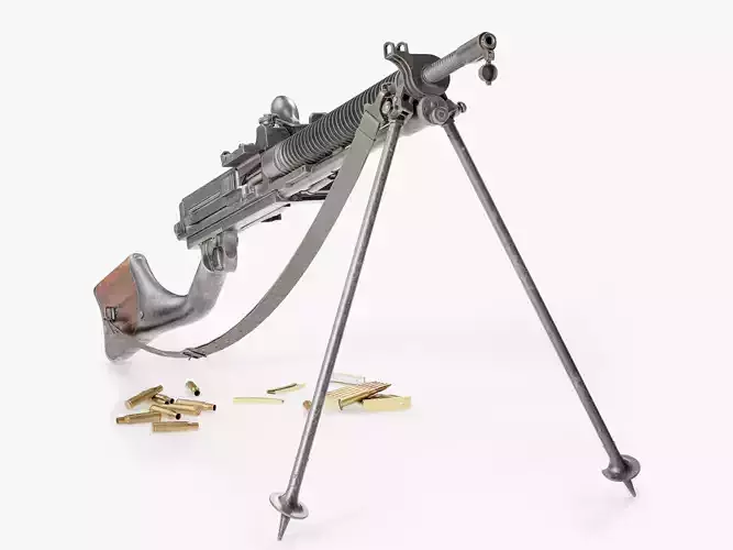 Type 11 Light Machine Gun Low-poly 3D model