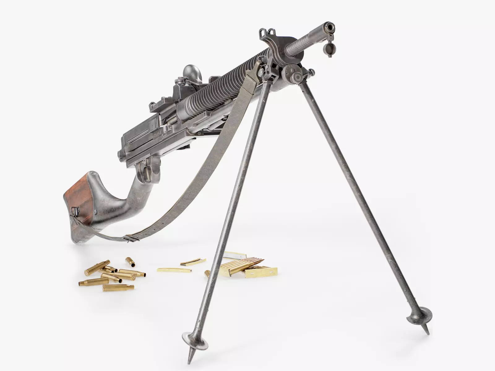 Type 11 Light Machine Gun Low-poly 3D model_0