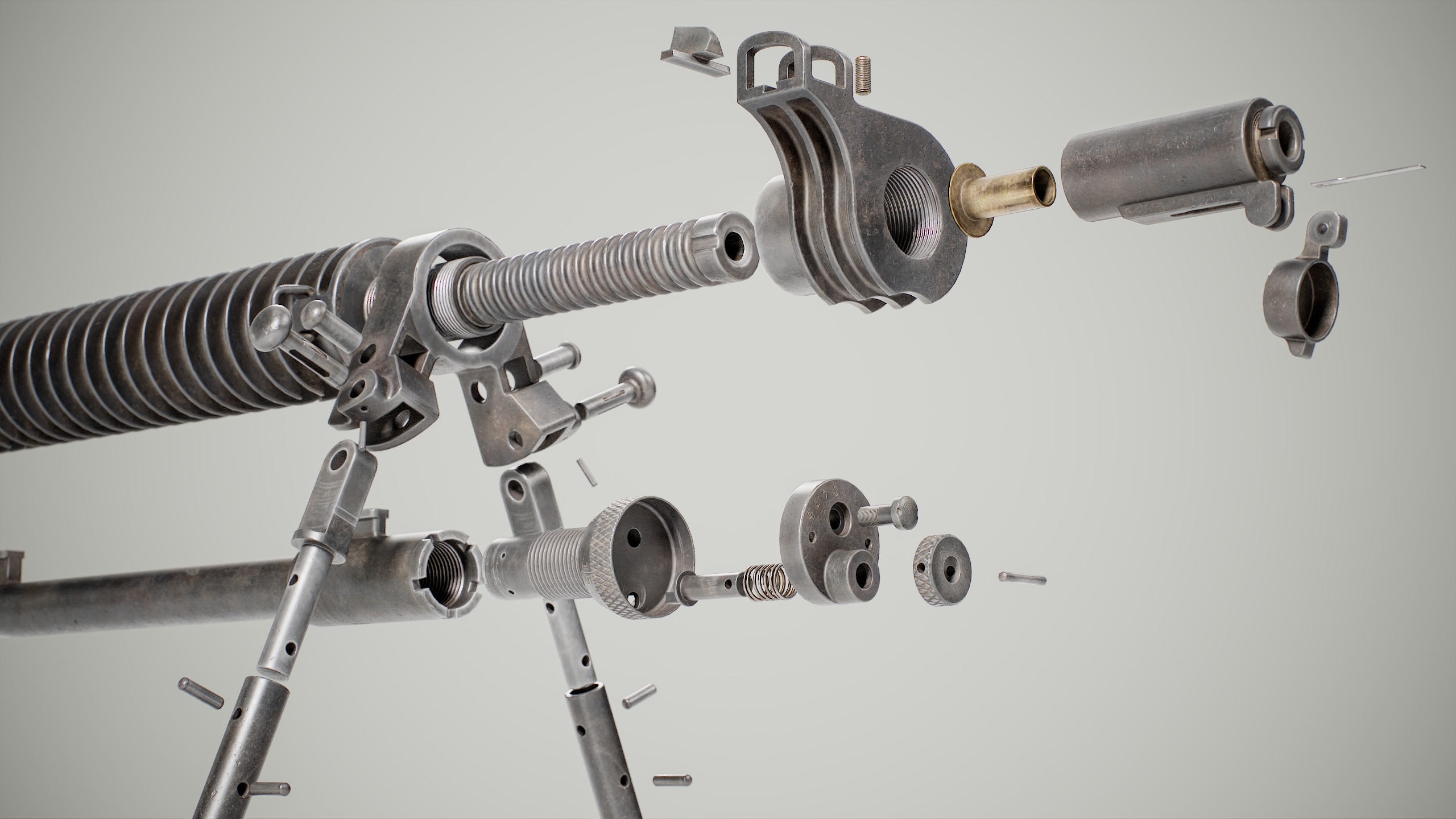 Type 11 Light Machine Gun Low-poly 3D model_14