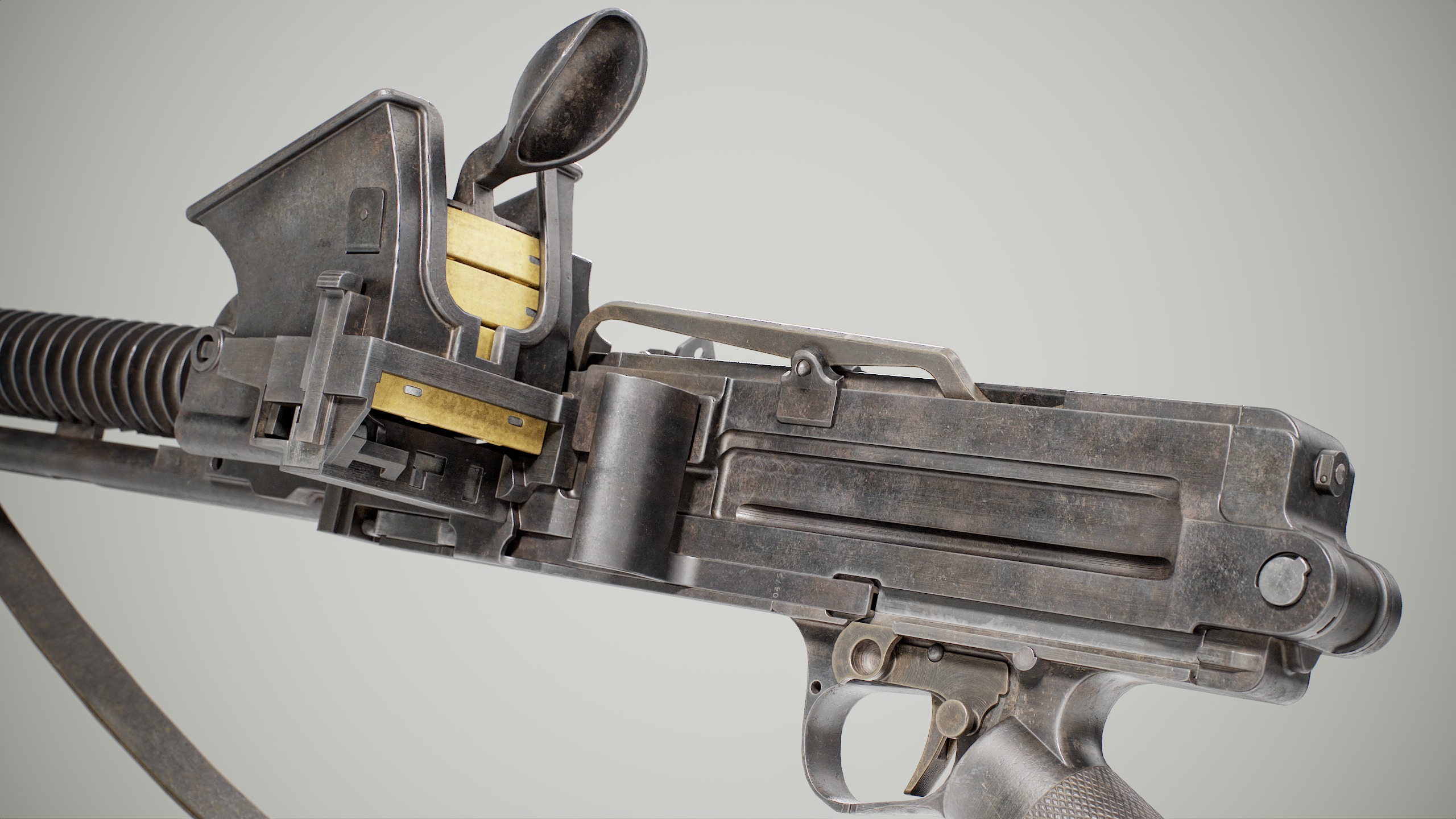 Type 11 Light Machine Gun Low-poly 3D model_8