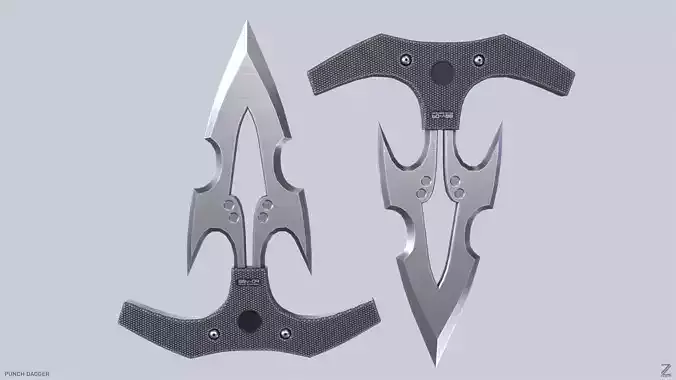 Punch dagger Low-poly 3D model
