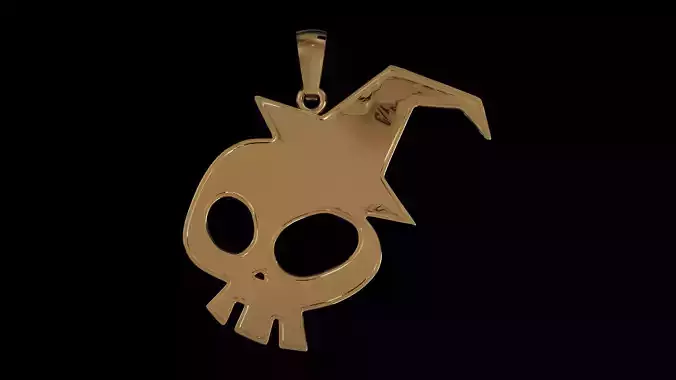 halloween skull pendant