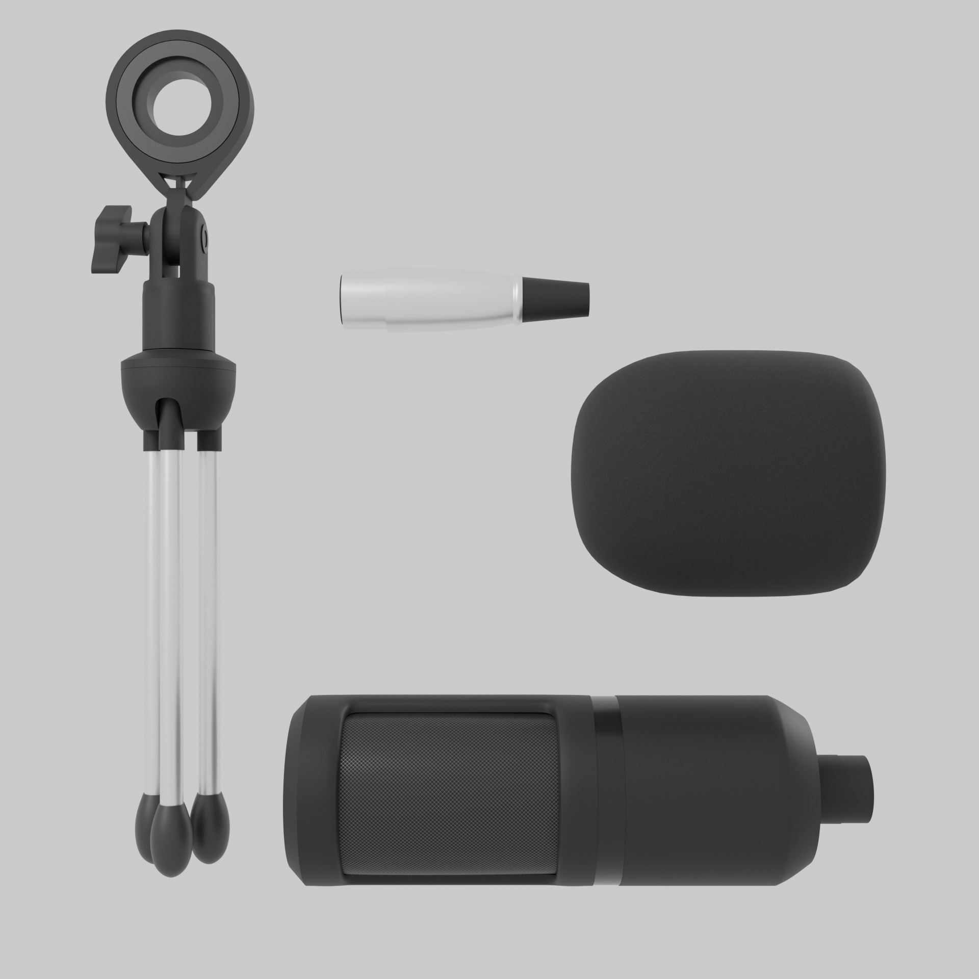 Mano Microphone 3D model_2