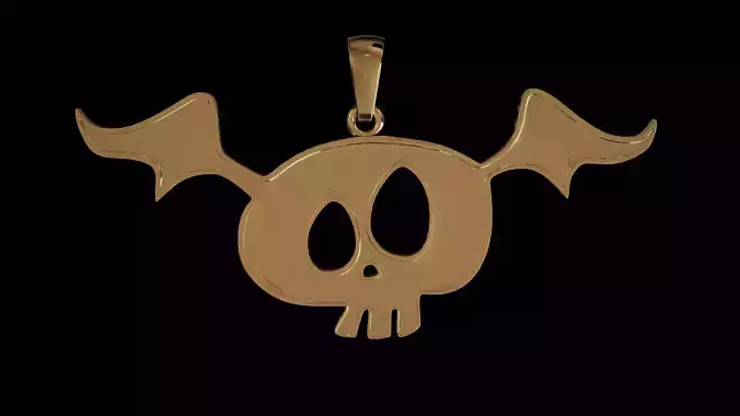 halloween skull pendant