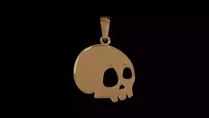 halloween skull pendant