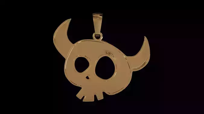 halloween skull pendant