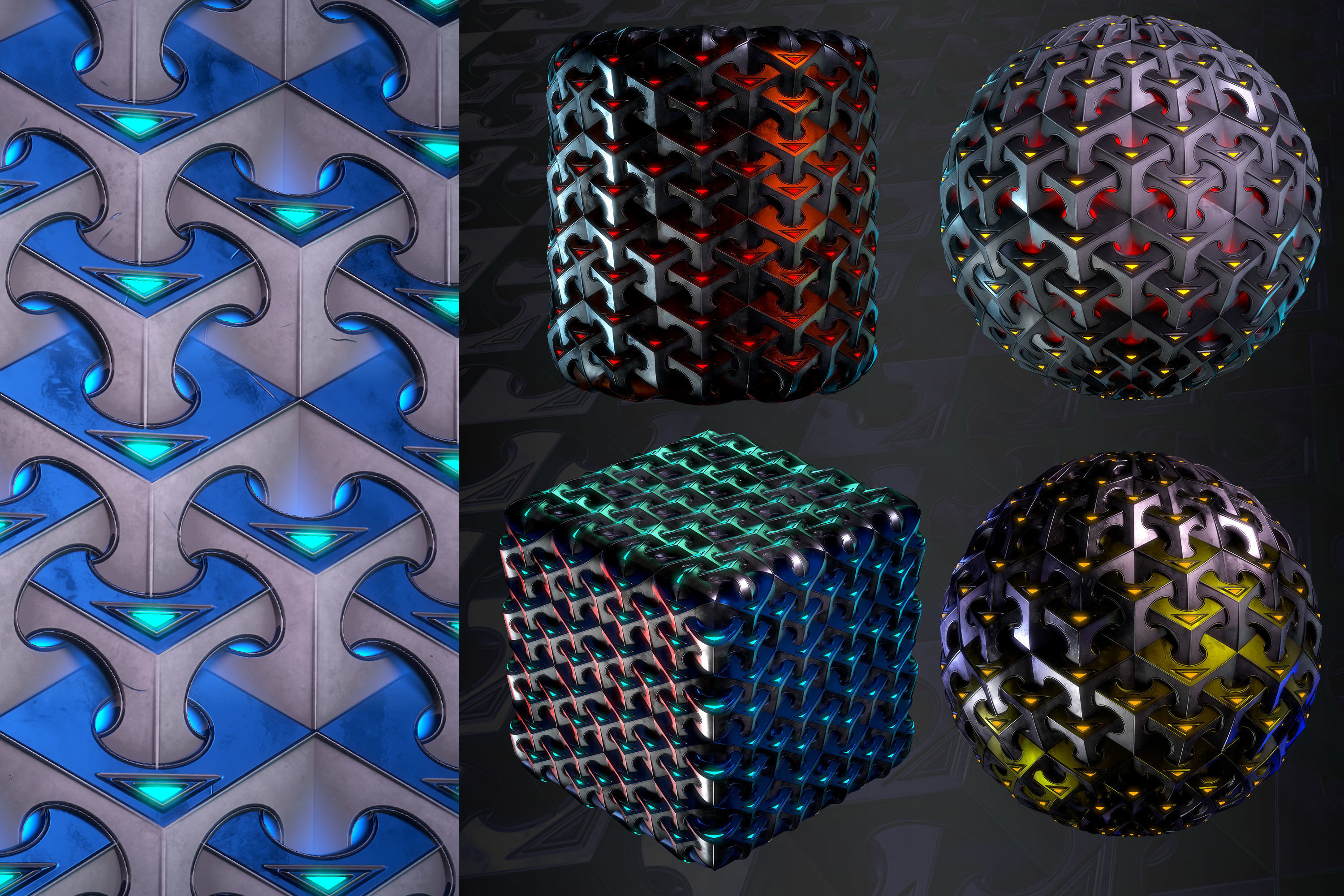 Hard Surface material - VOL 02 - Maps - SBsar Texture_1