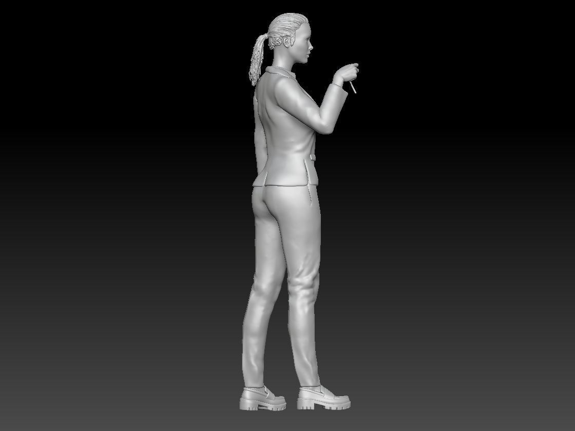 fbi agent girl 4 3D print model_3
