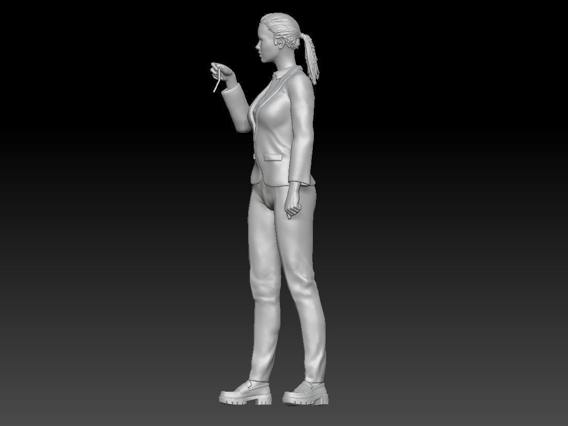 fbi agent girl 4 3D print model_1