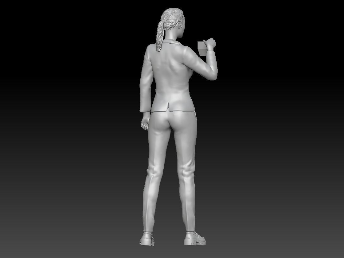 fbi agent girl 4 3D print model_2