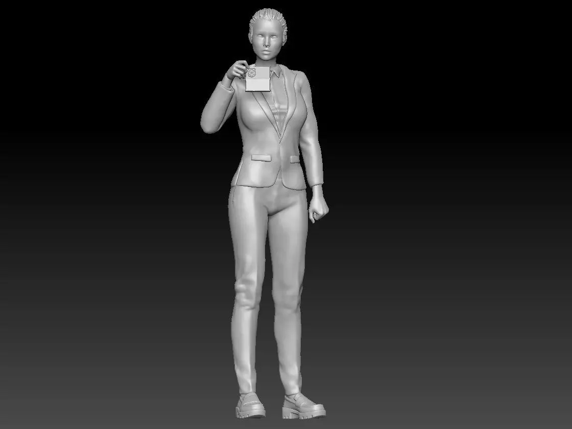 fbi agent girl 4 3D print model_0