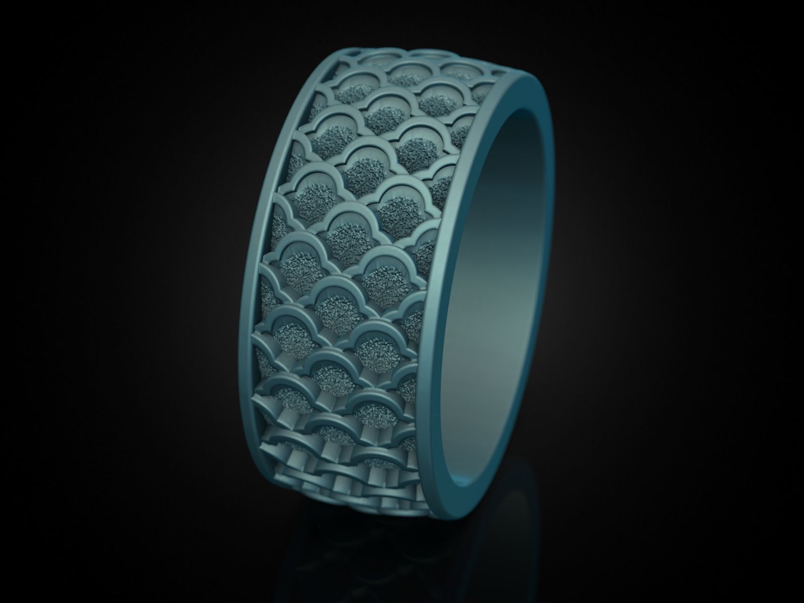 Japan pattern ring 3D print model_18