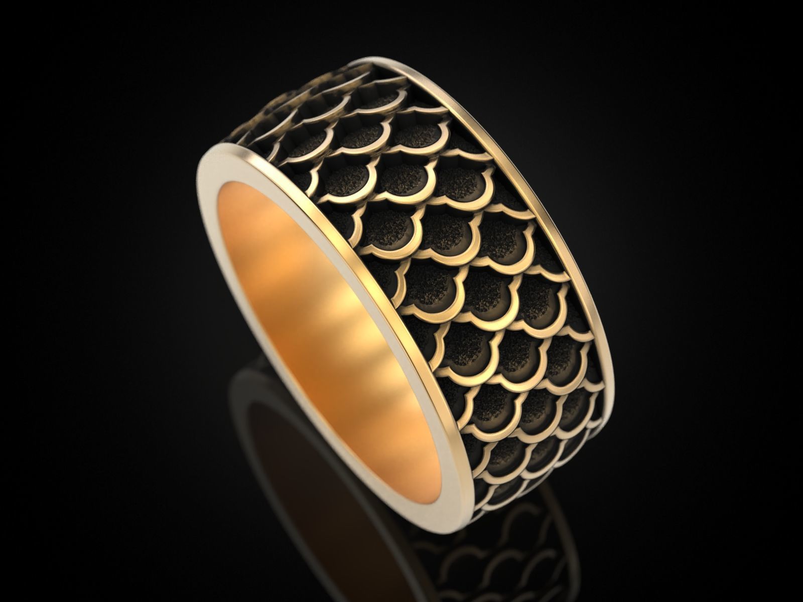 Japan pattern ring 3D print model_15