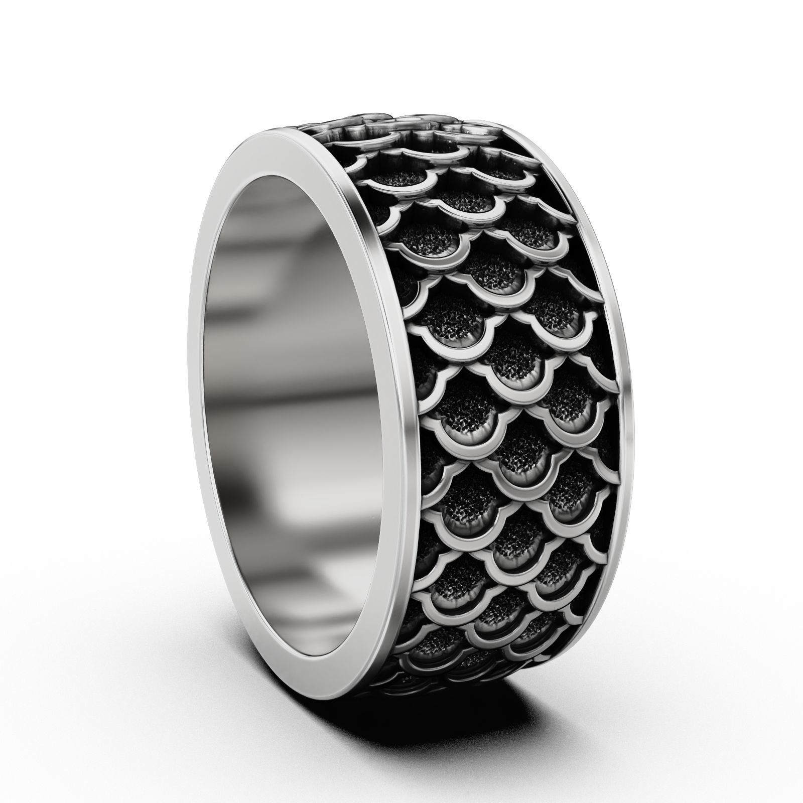 Japan pattern ring 3D print model_4