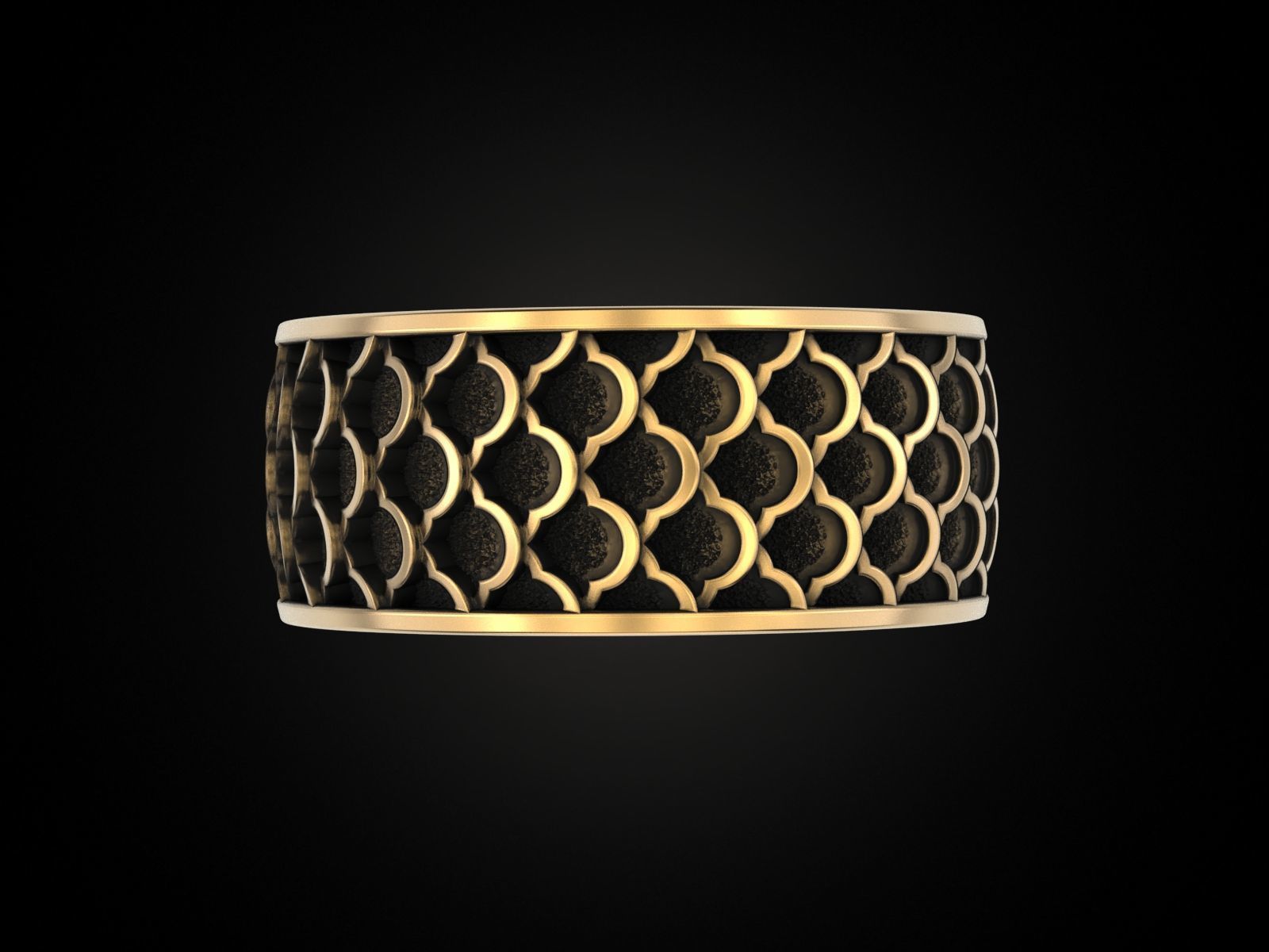 Japan pattern ring 3D print model_13