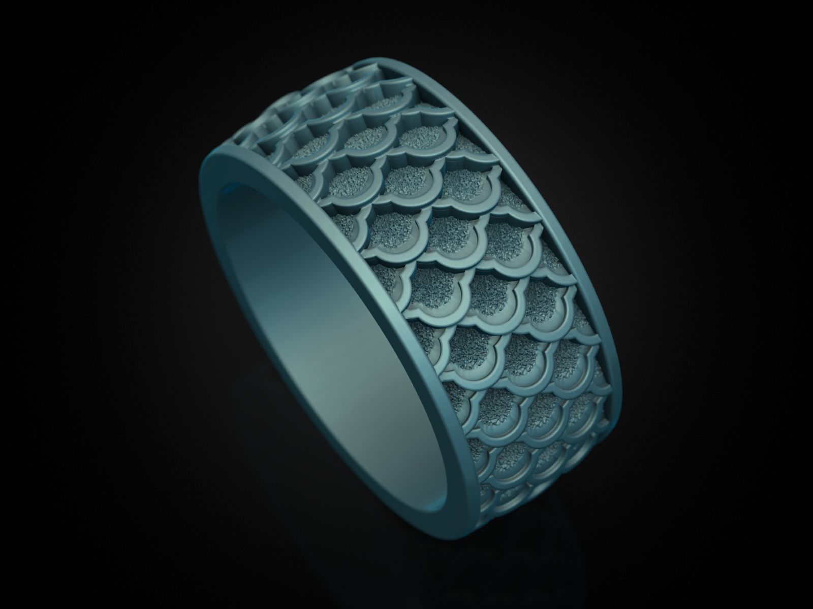 Japan pattern ring 3D print model_19