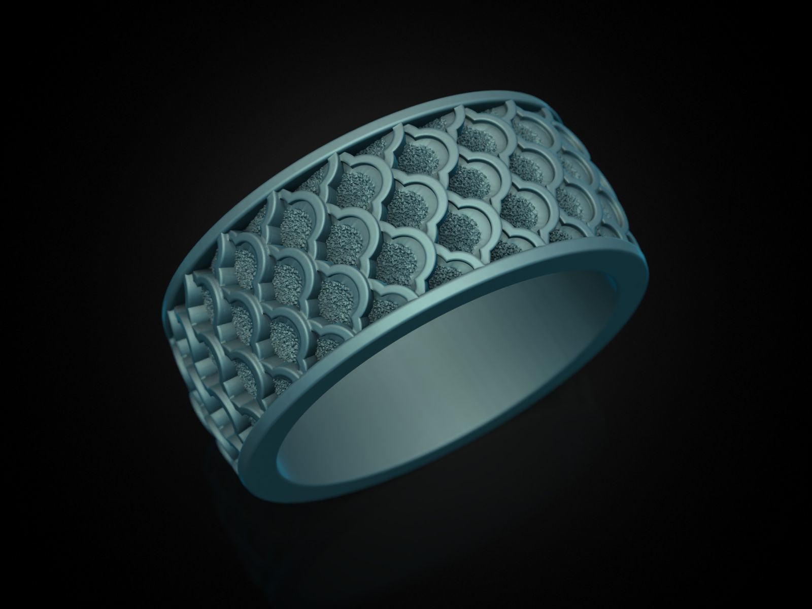 Japan pattern ring 3D print model_16