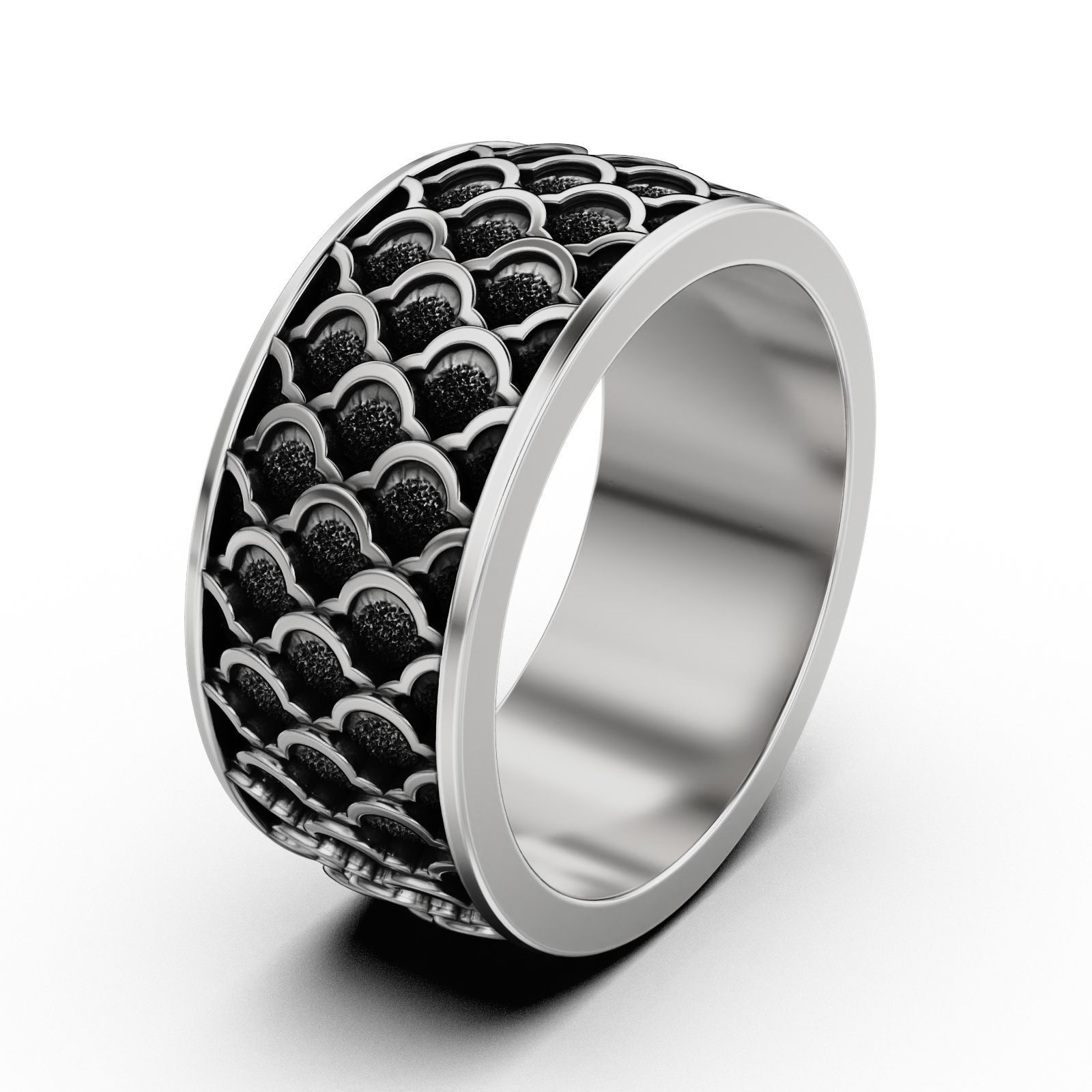 Japan pattern ring 3D print model_2