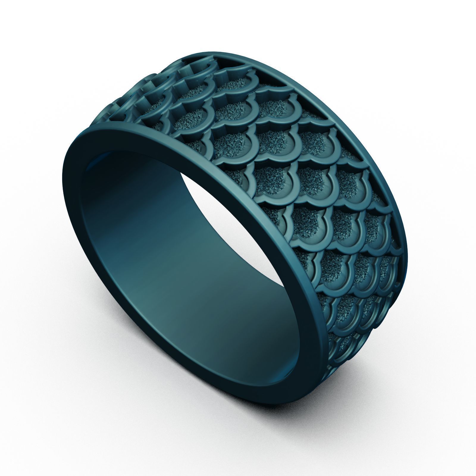 Japan pattern ring 3D print model_6