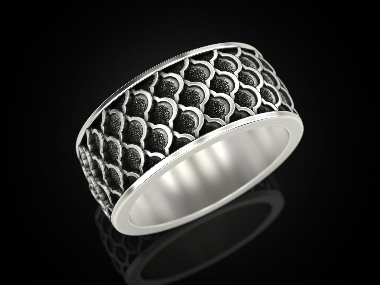 Japan pattern ring 3D print model_8