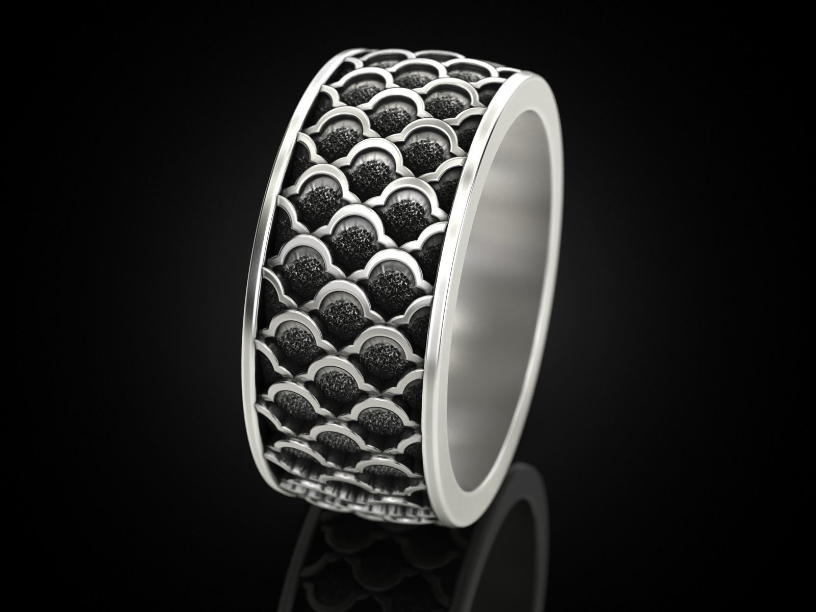 Japan pattern ring 3D print model_10