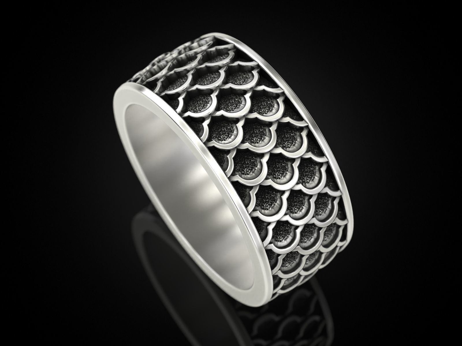 Japan pattern ring 3D print model_11