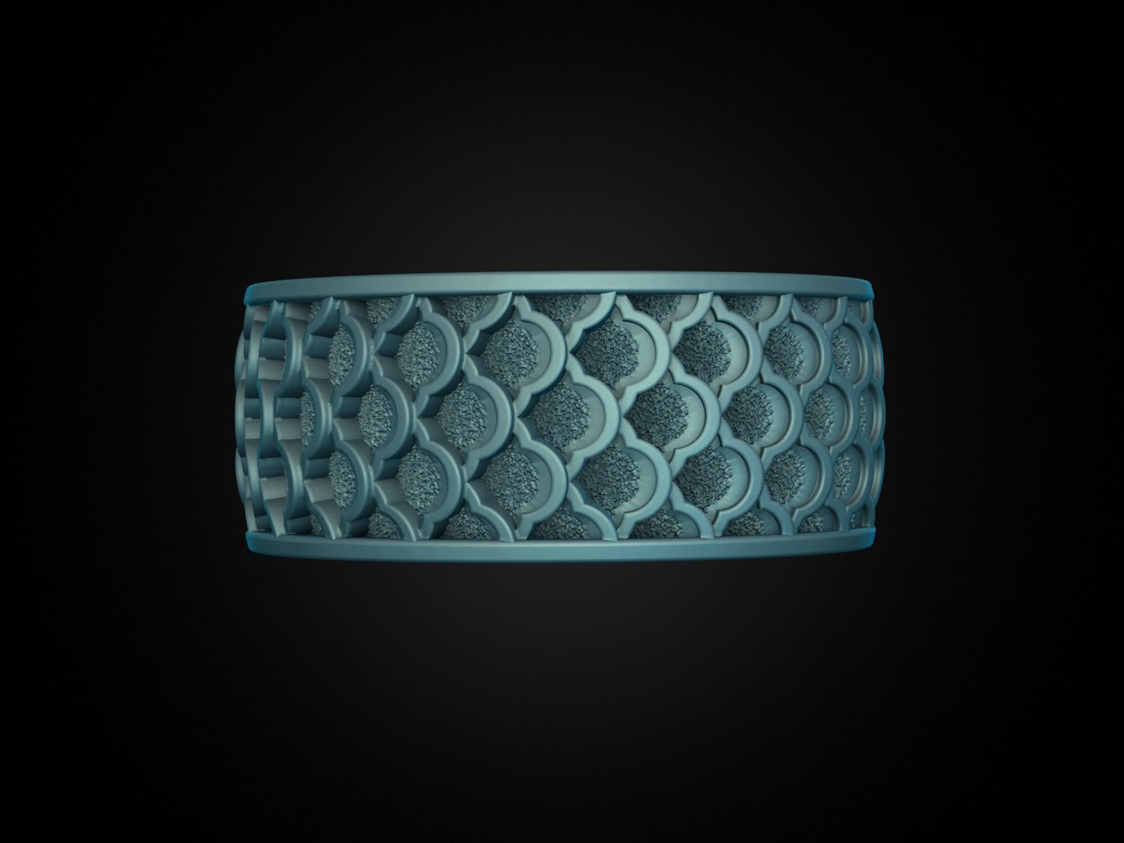 Japan pattern ring 3D print model_17
