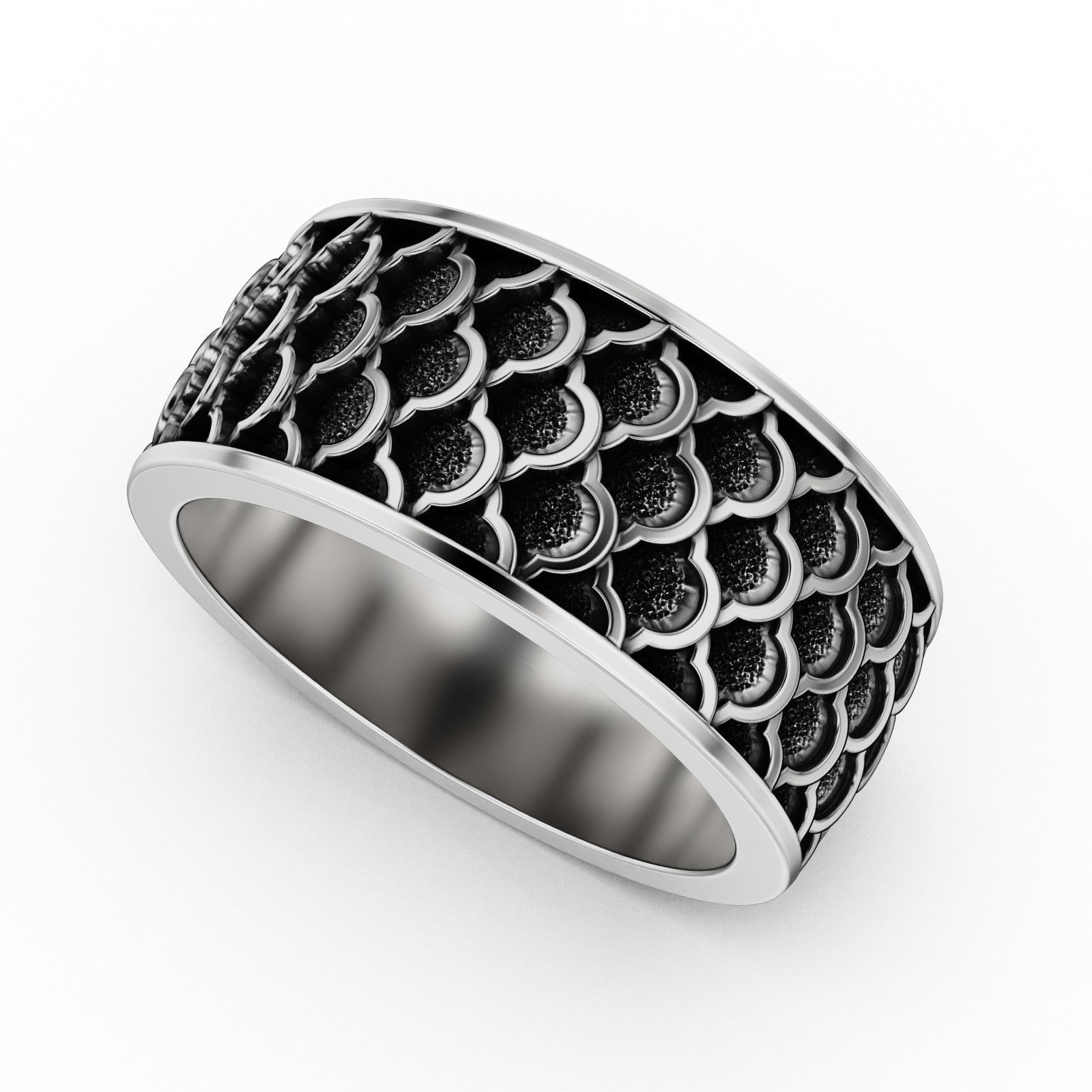 Japan pattern ring 3D print model_1