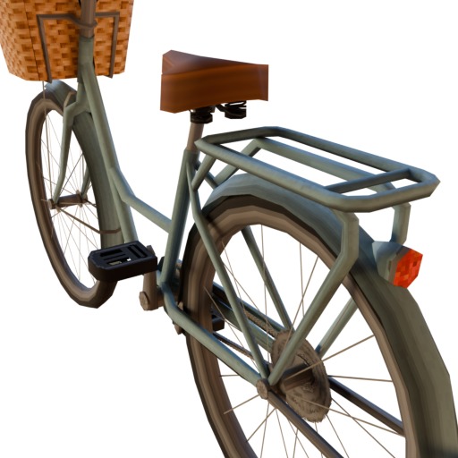 classic bicycle Low-poly 3D model_2