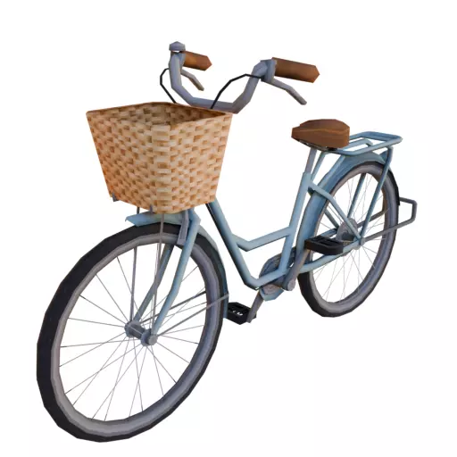 classic bicycle Low-poly 3D model_0