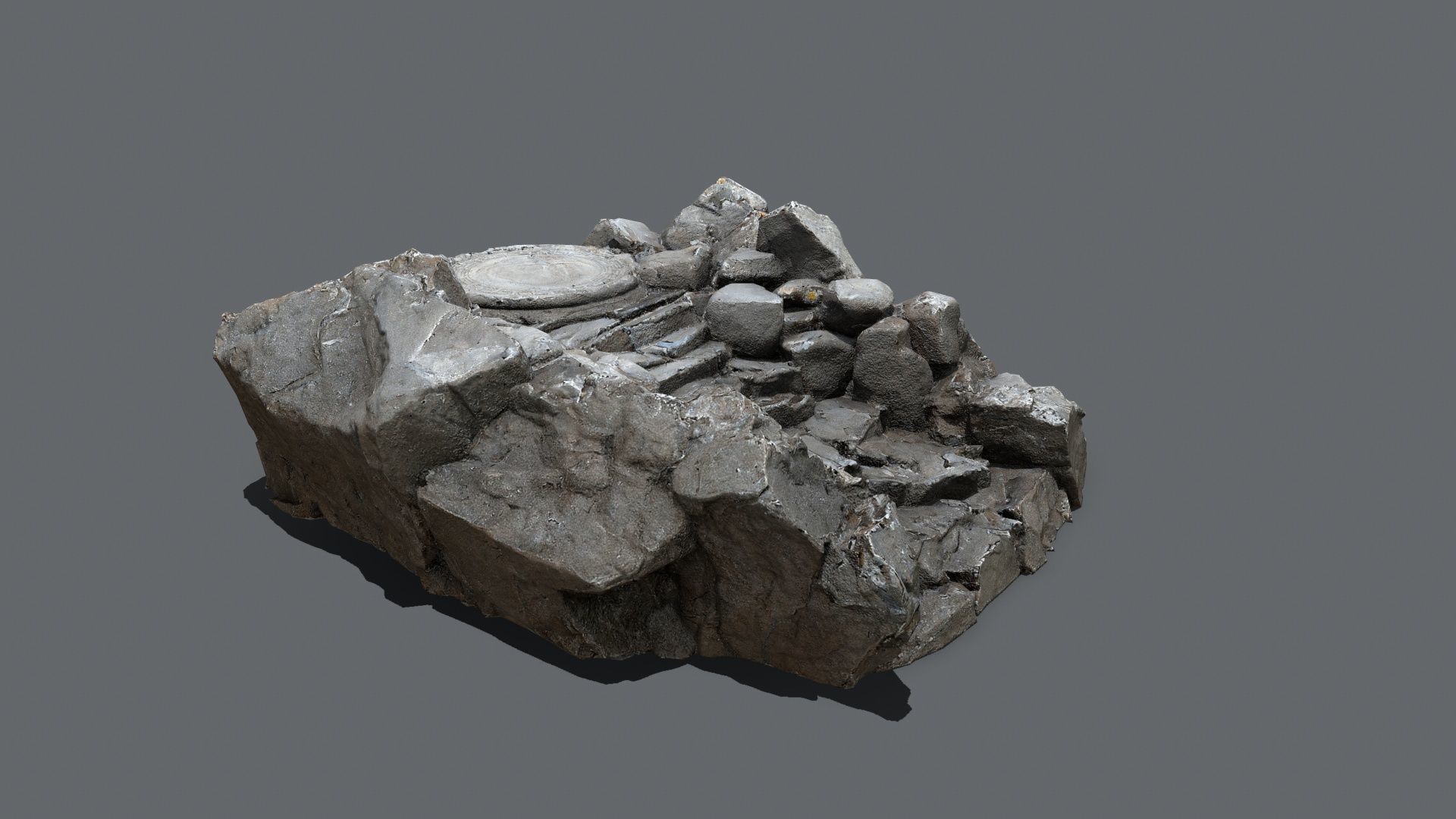 old stairs Low-poly 3D model_2