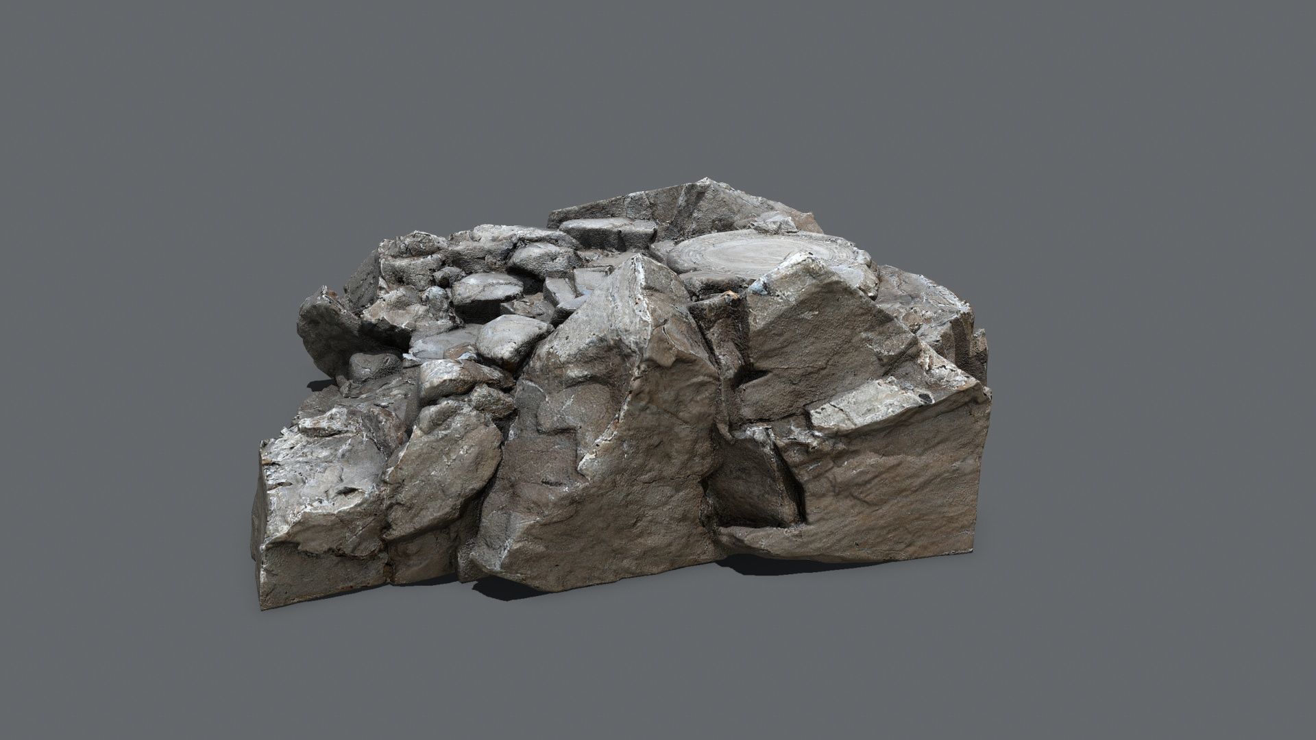 old stairs Low-poly 3D model_7