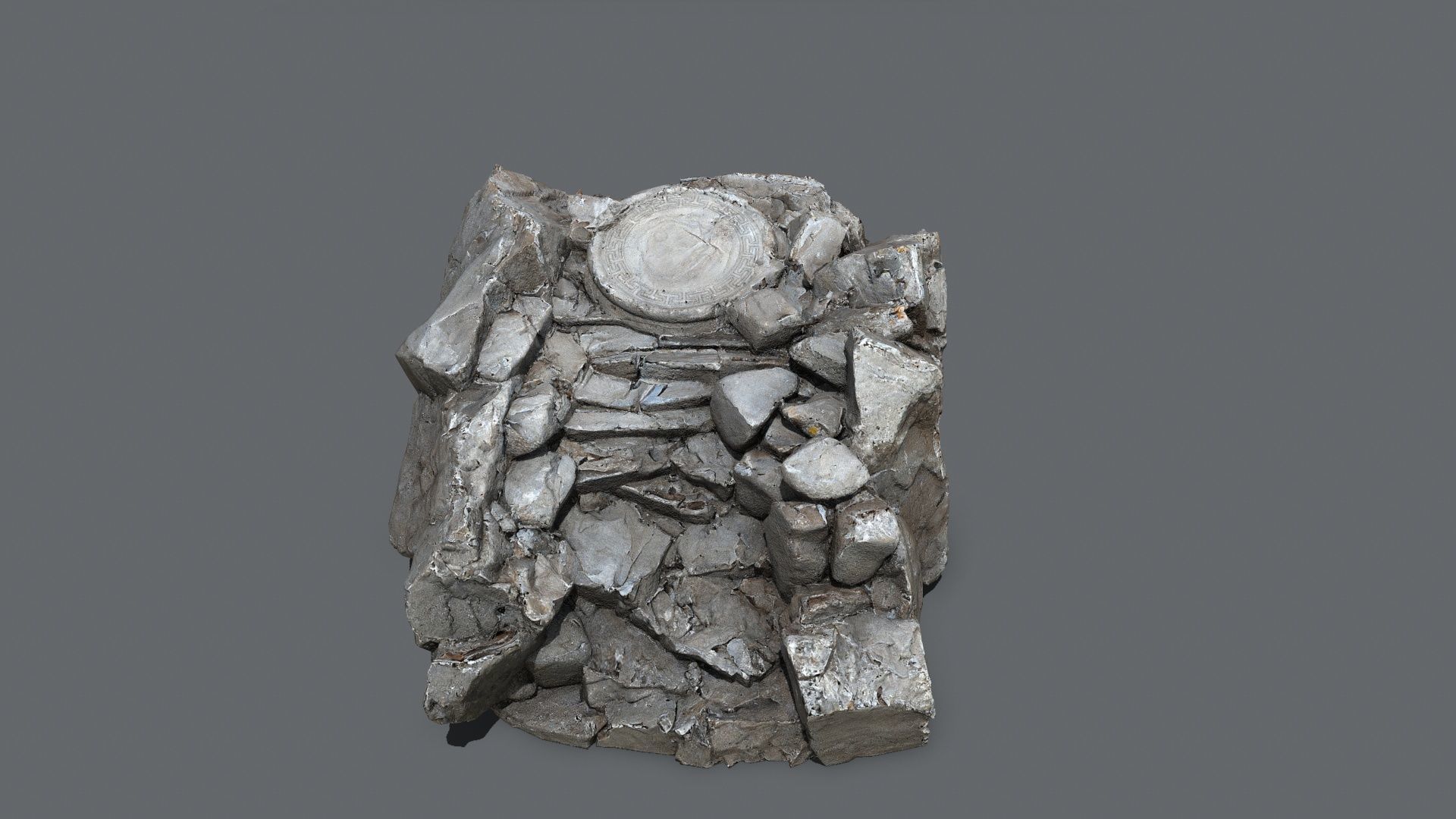 old stairs Low-poly 3D model_10