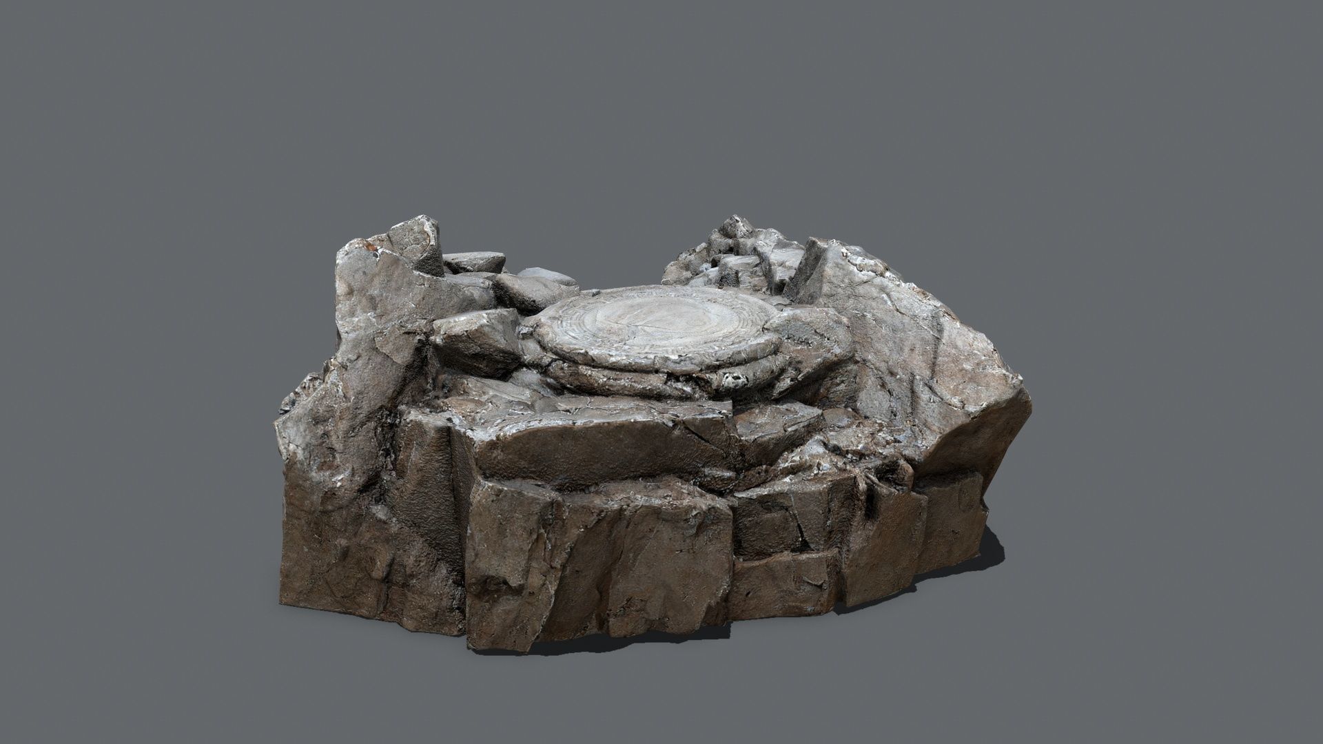 old stairs Low-poly 3D model_5