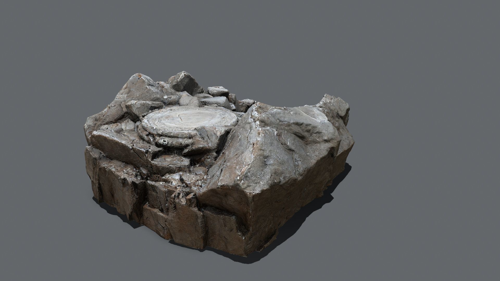 old stairs Low-poly 3D model_4