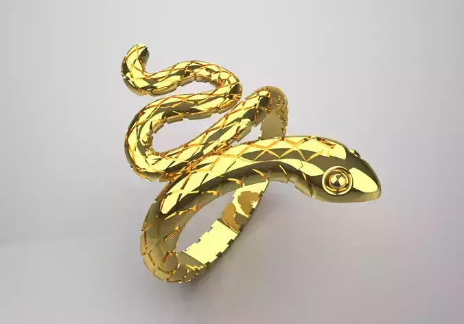 gold snake 3dm stl ring gr0017 3D print model gold snake 3dm stl ring gr0017 3D print model